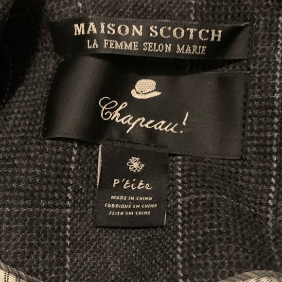 Maison Scotch Plaid Check Wool Equestrian Blazer - Picture 10 of 12